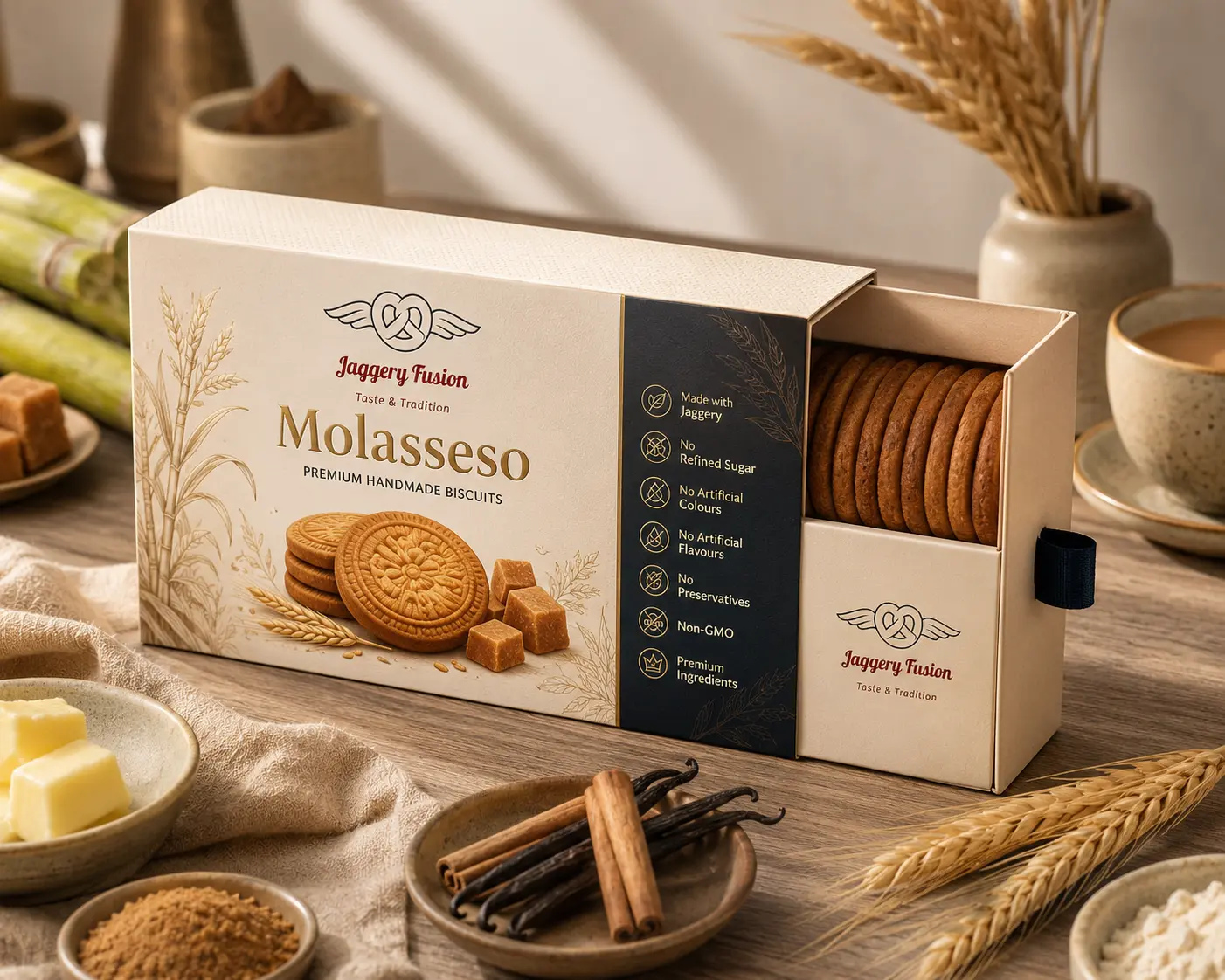 Premium Handmade Jaggery Biscuits